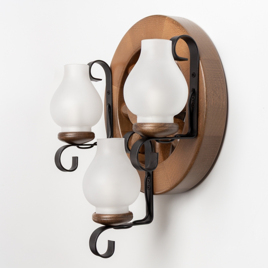 Brilagi - Væglampe ROATA APLICA 3xE14/40W/230V bøg/valnød