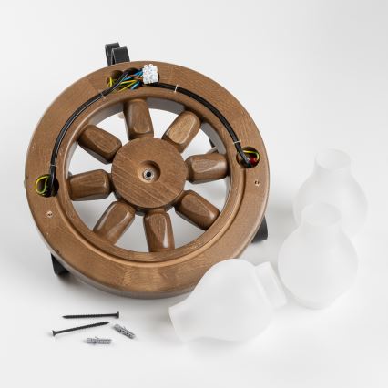 Brilagi - Væglampe ROATA APLICA 3xE14/40W/230V bøg/valnød