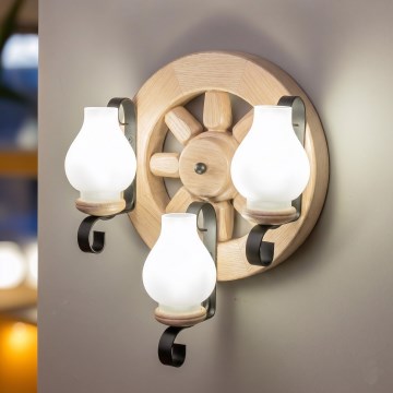 Brilagi - Væglampe ROATA APLICA 3xE14/40W/230V eg