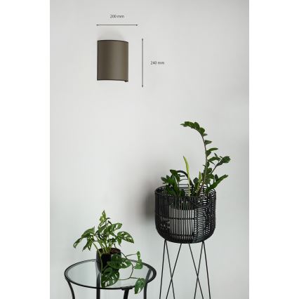 Brilagi - Væglampe SEMI 1xE27/15W/230V brun