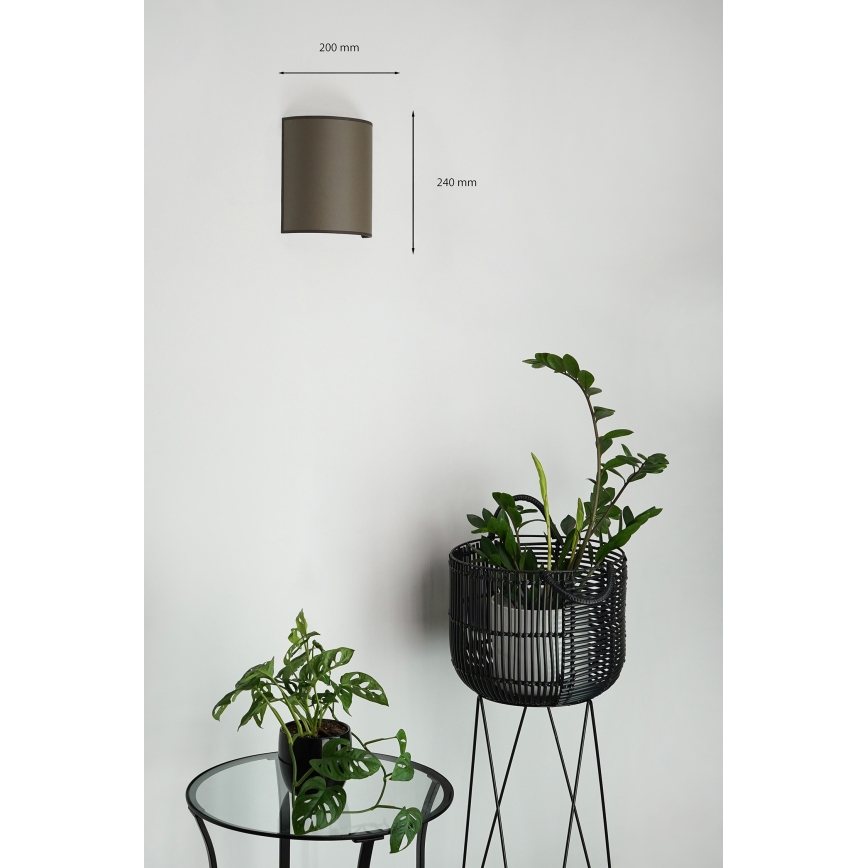 Brilagi - Væglampe SEMI 1xE27/15W/230V brun
