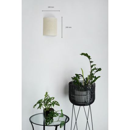 Brilagi - Væglampe SEMI 1xE27/15W/230V cremefarvet
