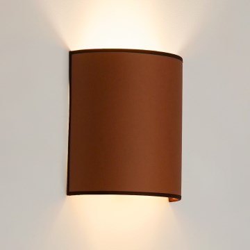 Brilagi - Væglampe SEMI 1xE27/15W/230V diameter 20 cm brun