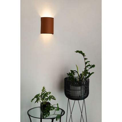 Brilagi - Væglampe SEMI 1xE27/15W/230V diameter 20 cm brun