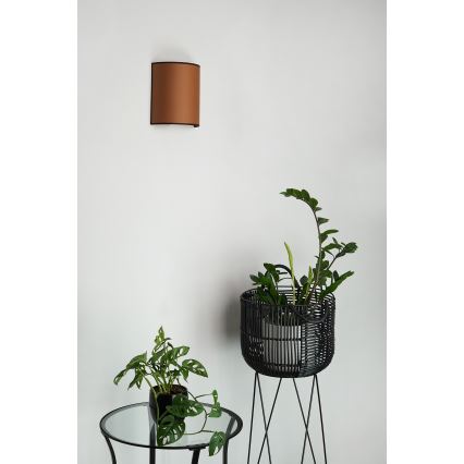 Brilagi - Væglampe SEMI 1xE27/15W/230V diameter 20 cm brun