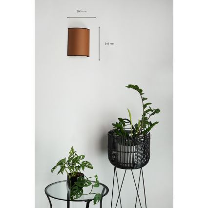 Brilagi - Væglampe SEMI 1xE27/15W/230V diameter 20 cm brun