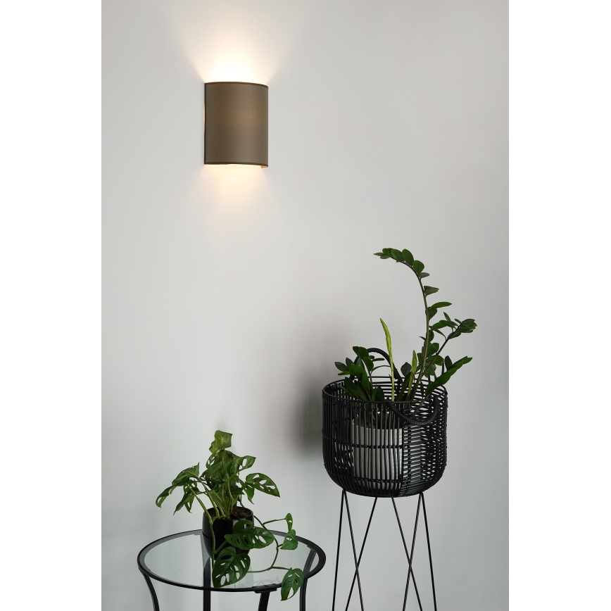Brilagi - Væglampe SEMI 1xE27/15W/230V diameter 20 cm brun