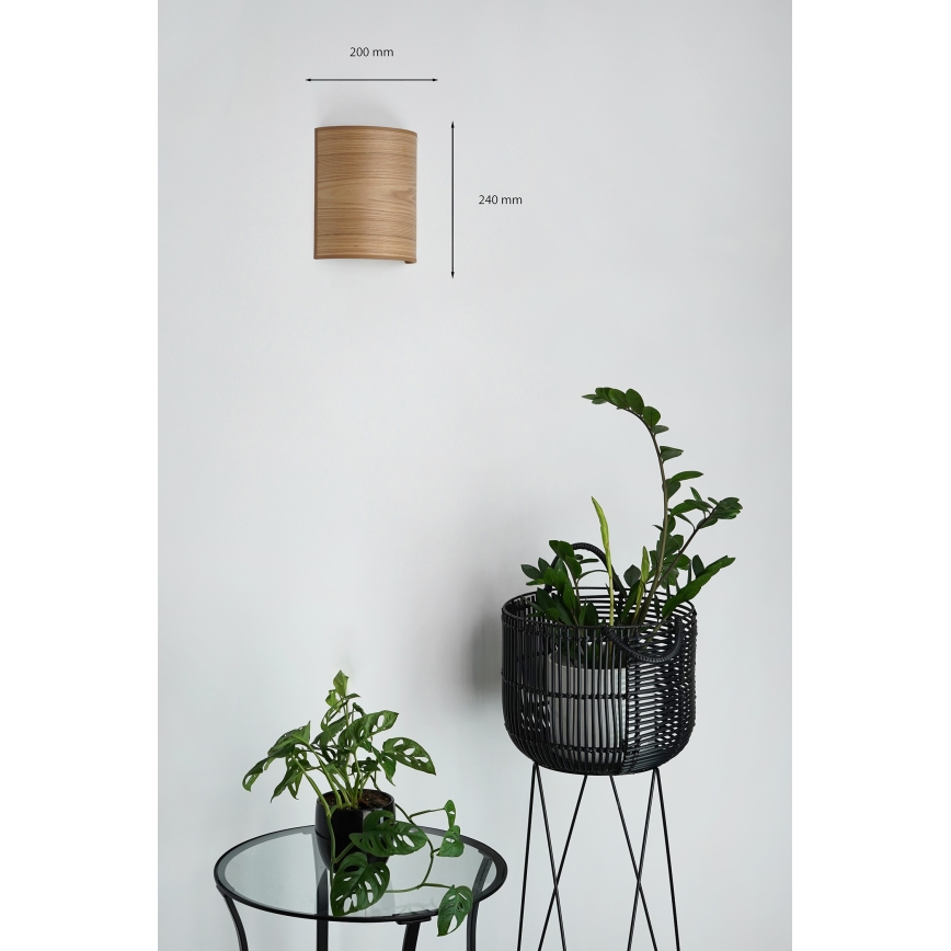 Brilagi - Væglampe SEMI 1xE27/15W/230V diameter 20 cm brun