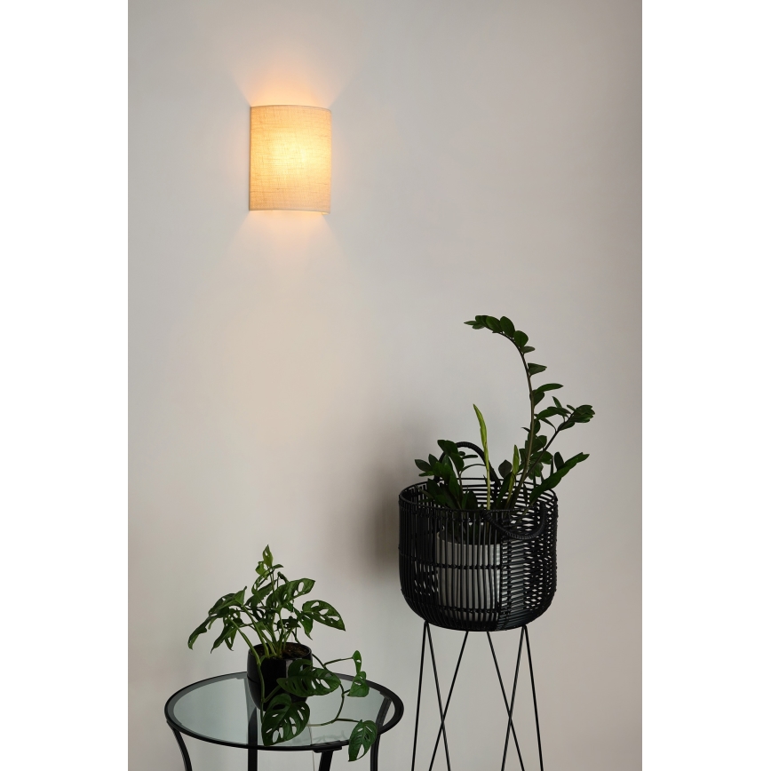 Brilagi - Væglampe SEMI 1xE27/15W/230V diameter 20 cm cremefarvet