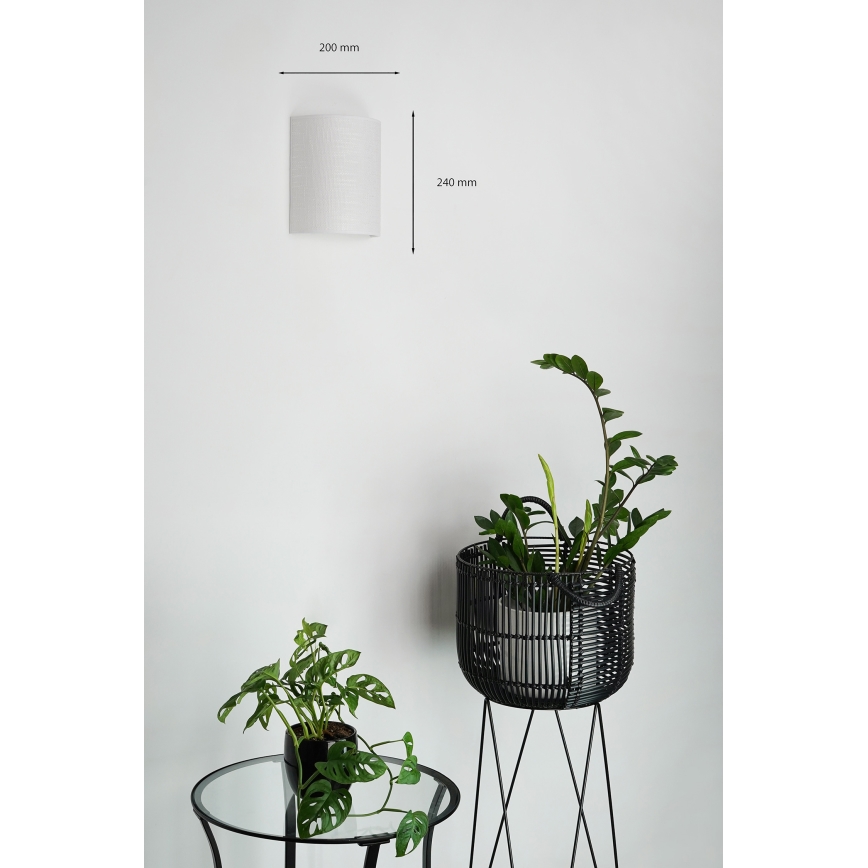 Brilagi - Væglampe SEMI 1xE27/15W/230V diameter 20 cm lysegrå