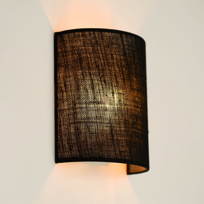 Brilagi - Væglampe SEMI 1xE27/15W/230V diameter 20 cm sort