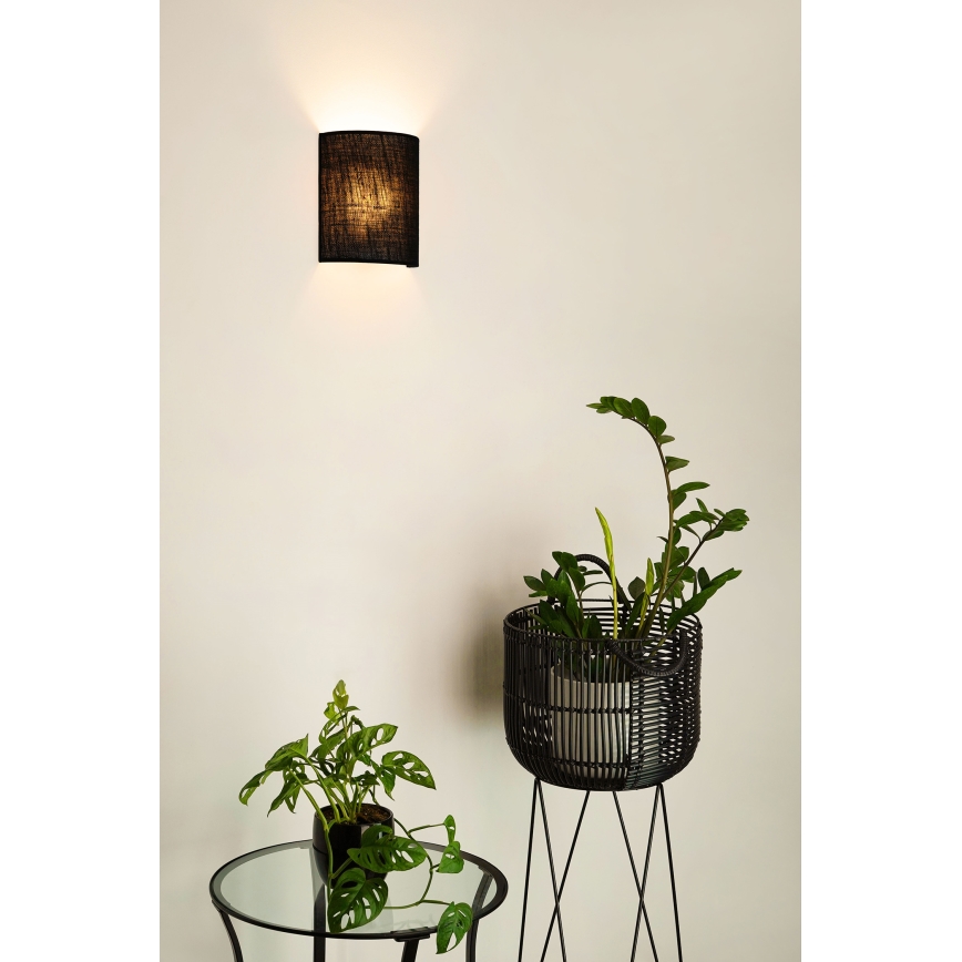 Brilagi - Væglampe SEMI 1xE27/15W/230V diameter 20 cm sort