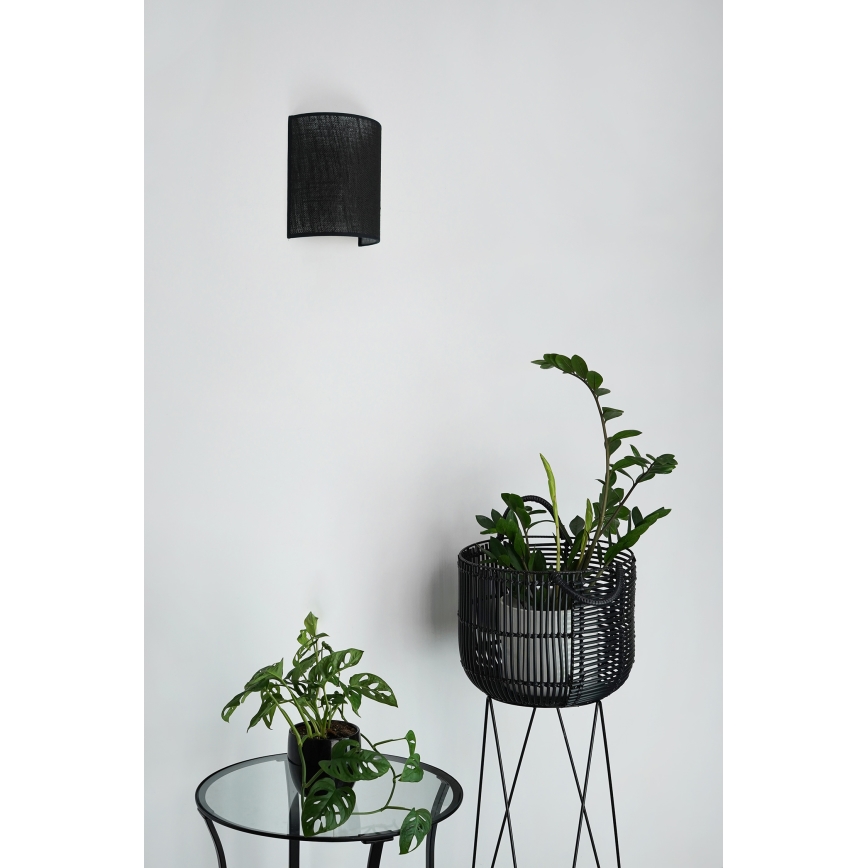 Brilagi - Væglampe SEMI 1xE27/15W/230V diameter 20 cm sort