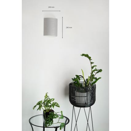 Brilagi - Væglampe SEMI 1xE27/15W/230V grå