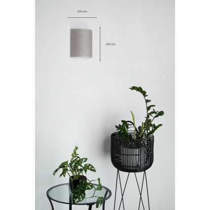 Brilagi - Væglampe SEMI 1xE27/15W/230V mørk
