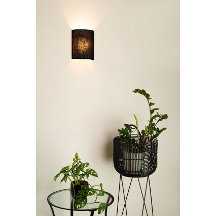 Brilagi - Væglampe SEMI 1xE27/15W/230V Ø 20 cm sort