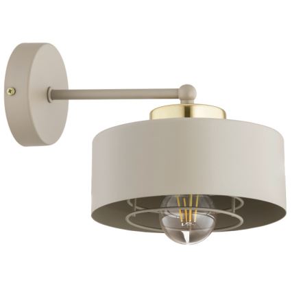 Brilagi - Væglampe SPRING 1xE27/60W/230V beige/guld