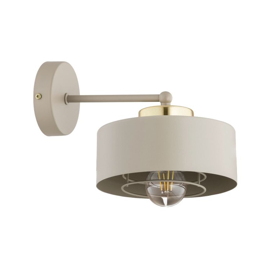 Brilagi - Væglampe SPRING 1xE27/60W/230V beige/guld