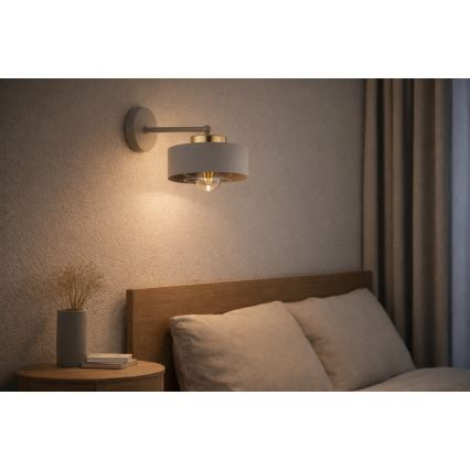 Brilagi - Væglampe SPRING 1xE27/60W/230V beige/guld