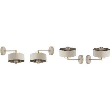 Brilagi - Væglampe SPRING 1xE27/60W/230V beige/guld