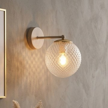 Brilagi - Væglampe STELLA 1xE27/60W/230V beige/guld