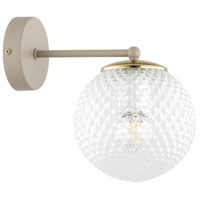 Brilagi - Væglampe STELLA 1xE27/60W/230V beige/guld