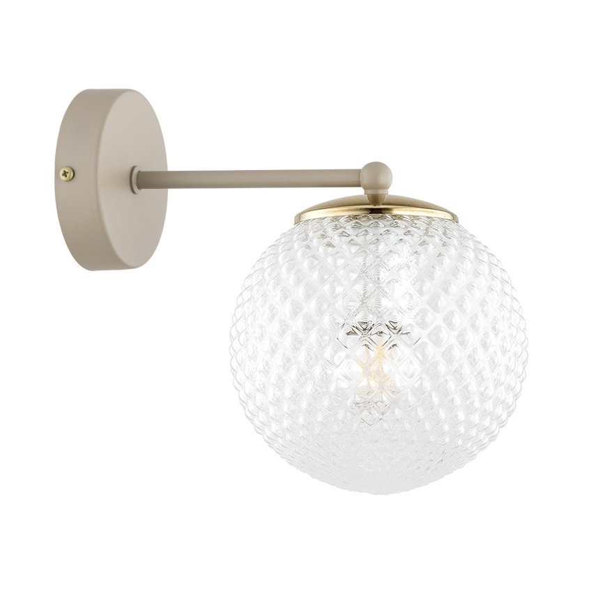 Brilagi - Væglampe STELLA 1xE27/60W/230V beige/guld
