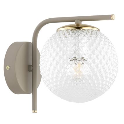 Brilagi - Væglampe STELLA 1xE27/60W/230V beige/guld