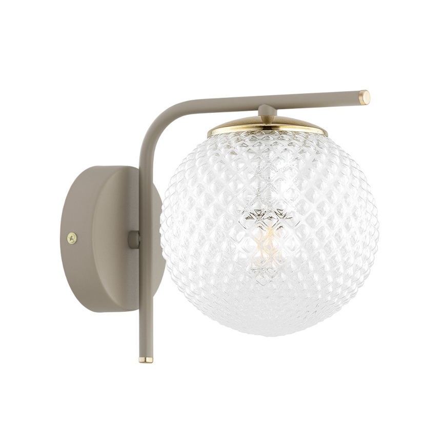 Brilagi - Væglampe STELLA 1xE27/60W/230V beige/guld