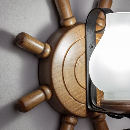 Brilagi - Væglampe TIMONA 1xE14/40W/230V bøg/valnød