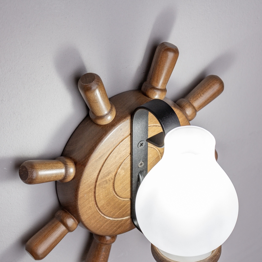 Brilagi - Væglampe TIMONA 1xE14/40W/230V bøg/valnød