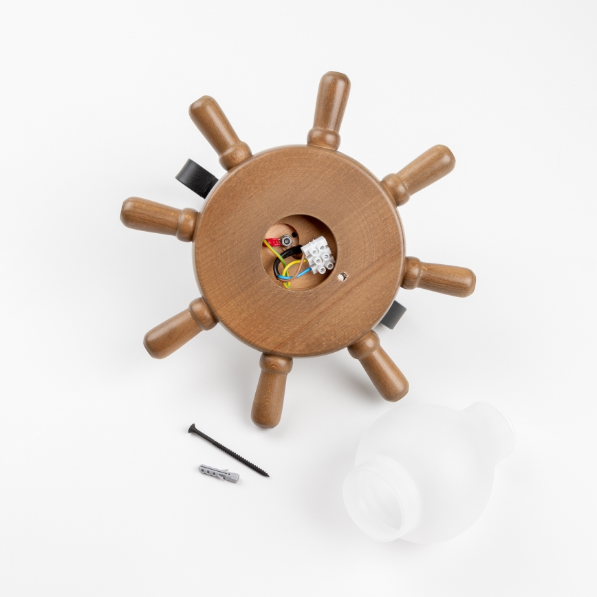 Brilagi - Væglampe TIMONA 1xE14/40W/230V bøg/valnød