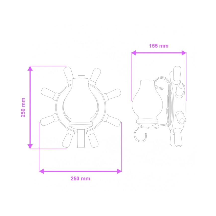 Brilagi - Væglampe TIMONA 1xE14/40W/230V bøg/valnød