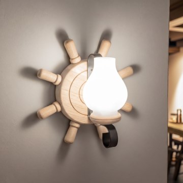 Brilagi - Væglampe TIMONA 1xE14/40W/230V egetræ