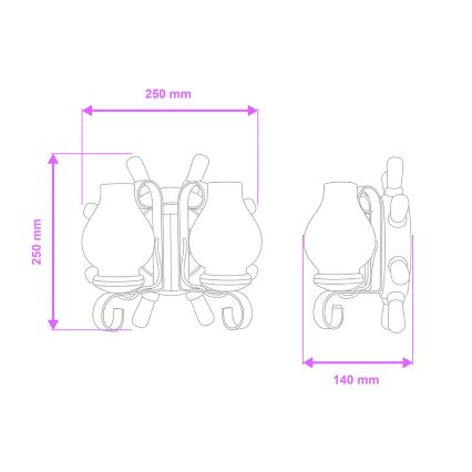 Brilagi - Væglampe TIMONA 2xE14/40W/230V bøg