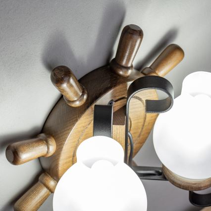 Brilagi - Væglampe TIMONA 2xE14/40W/230V bøg/valnød