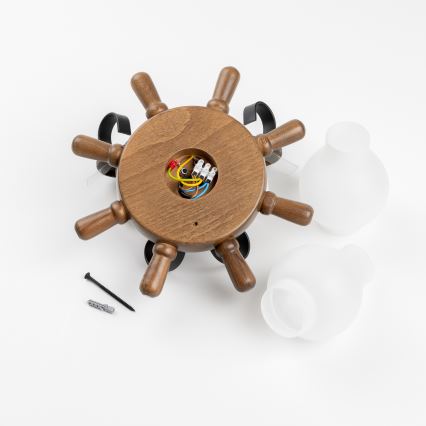 Brilagi - Væglampe TIMONA 2xE14/40W/230V bøg/valnød