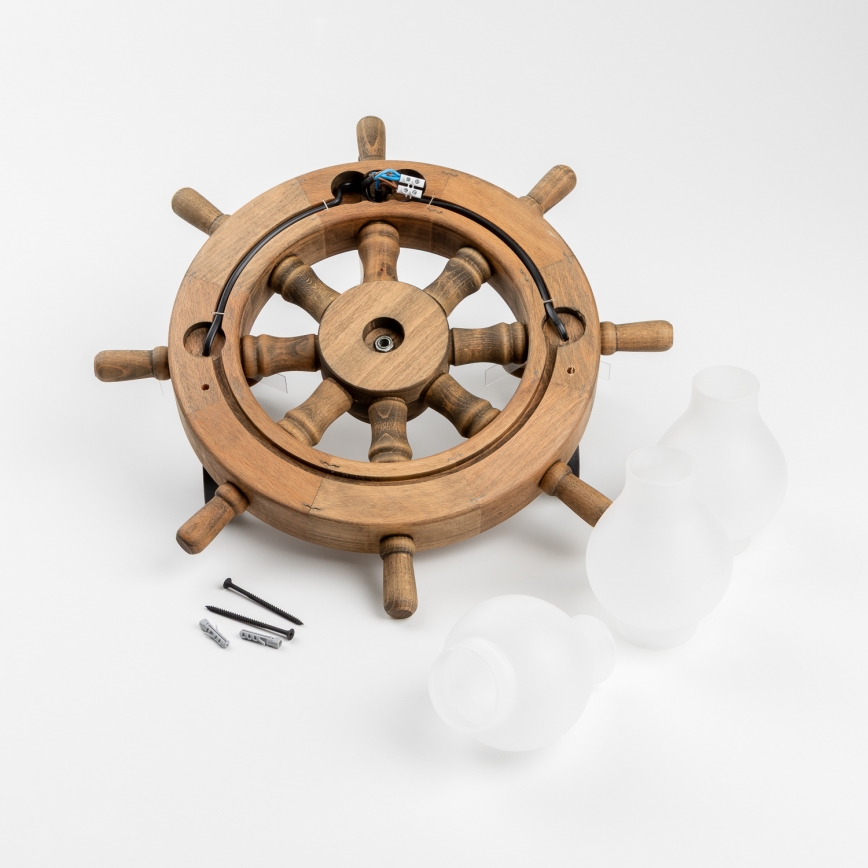 Brilagi - Væglampe TIMONA 3xE14/40W/230V bøg