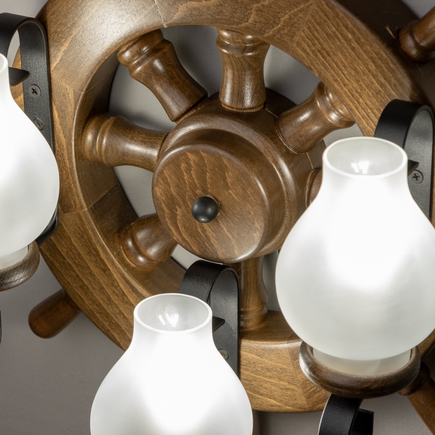 Brilagi - Væglampe TIMONA 3xE14/40W/230V bøg/valnød