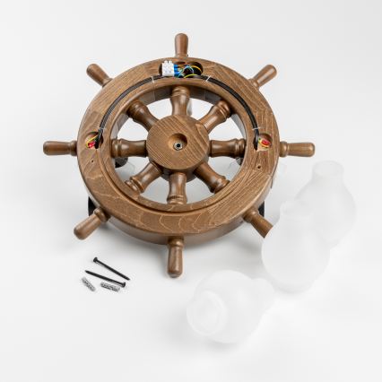 Brilagi - Væglampe TIMONA 3xE14/40W/230V bøg/valnød