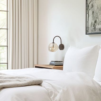 Brilagi - Væglampe VULCANO 1xG9/8W/230V brun/røget beige