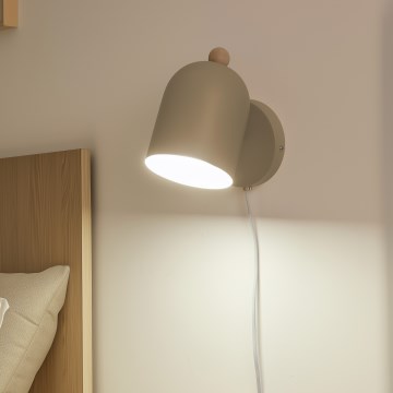 Brilagi - Vægmonteret spotlampe GALLION 1xE27/15W/230V beige
