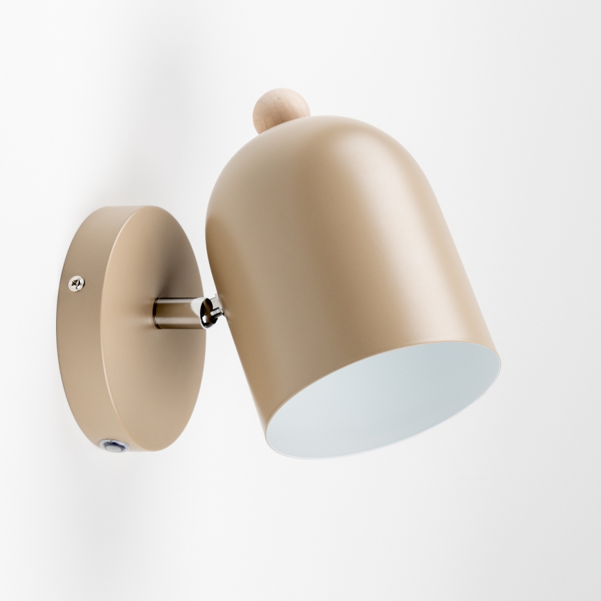 Brilagi - Vægmonteret spotlampe GALLION 1xE27/15W/230V beige