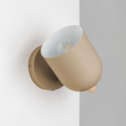 Brilagi - Vægmonteret spotlampe GALLION 1xE27/15W/230V beige