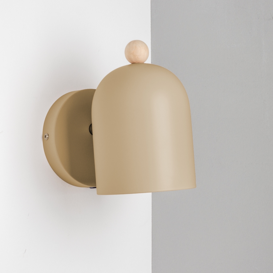 Brilagi - Vægmonteret spotlampe GALLION 1xE27/15W/230V beige