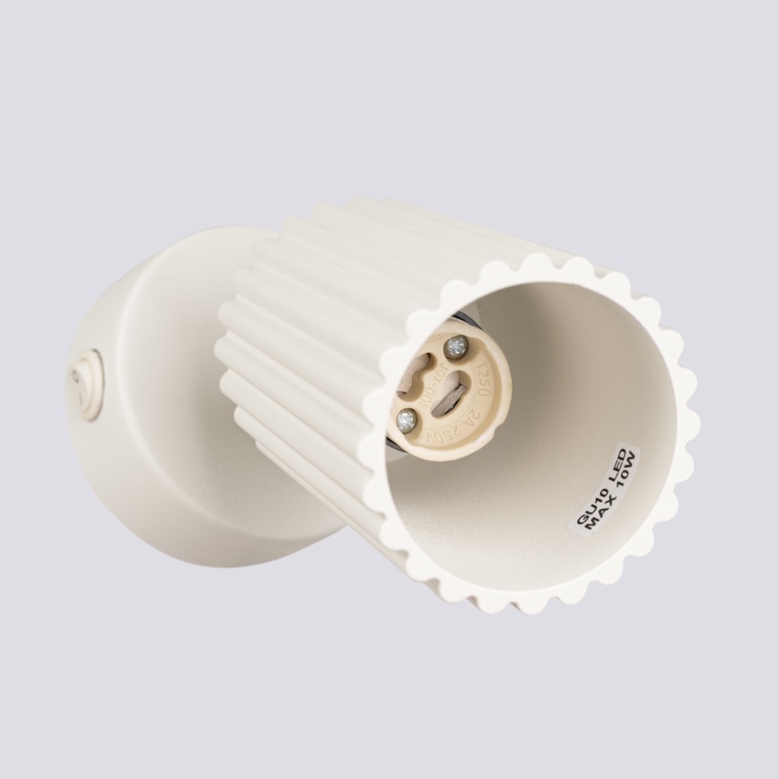 Brilagi - Vægspot CRESTO 1xGU10/10W/230V cremefarvet