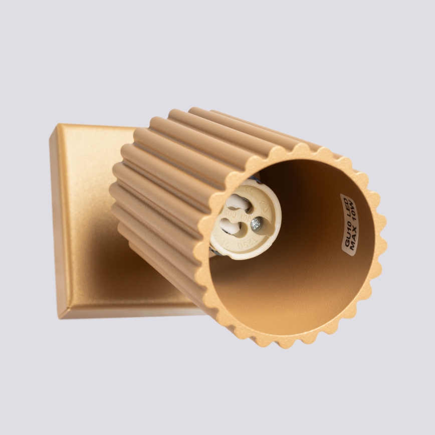 Brilagi - Vægspot CRESTO 1xGU10/10W/230V guldfarvet