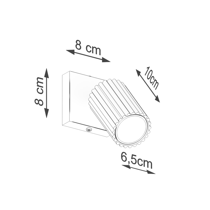 Brilagi - Vægspot CRESTO 1xGU10/10W/230V guldfarvet