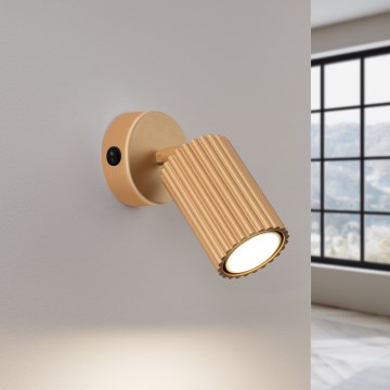 Brilagi - Vægspot CRESTO 1xGU10/10W/230V guldfarvet