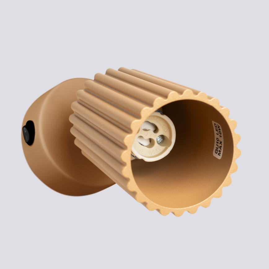 Brilagi - Vægspot CRESTO 1xGU10/10W/230V guldfarvet